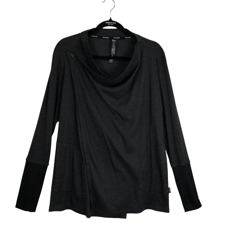 Rbx Live Life Active Cardigan Sweater Lightweight Draped Womens Layer Size L